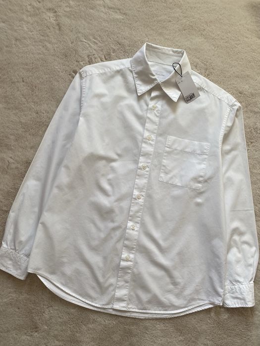 Massimo Dutti біла сорочка оверсайз, рубашка оверсайз