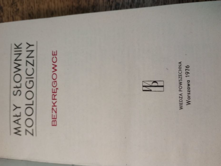 Mały słownik zoologiczny. Bezkręgowce.