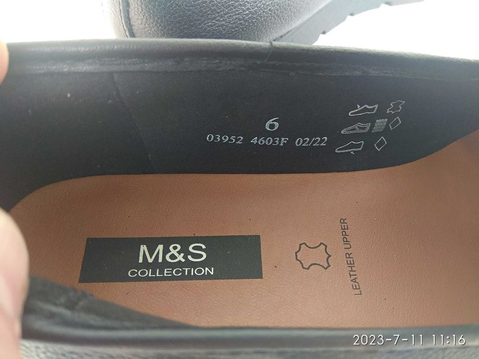 Туфли кожанние Marks & Spencer collection  р.38.5