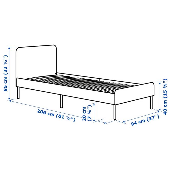 Estrutura de cama c/arrumação e colchão