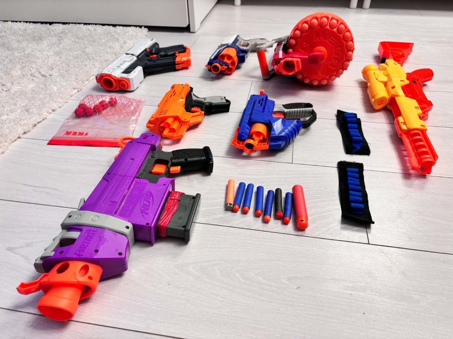 NERF pistolety zabawki strzałki