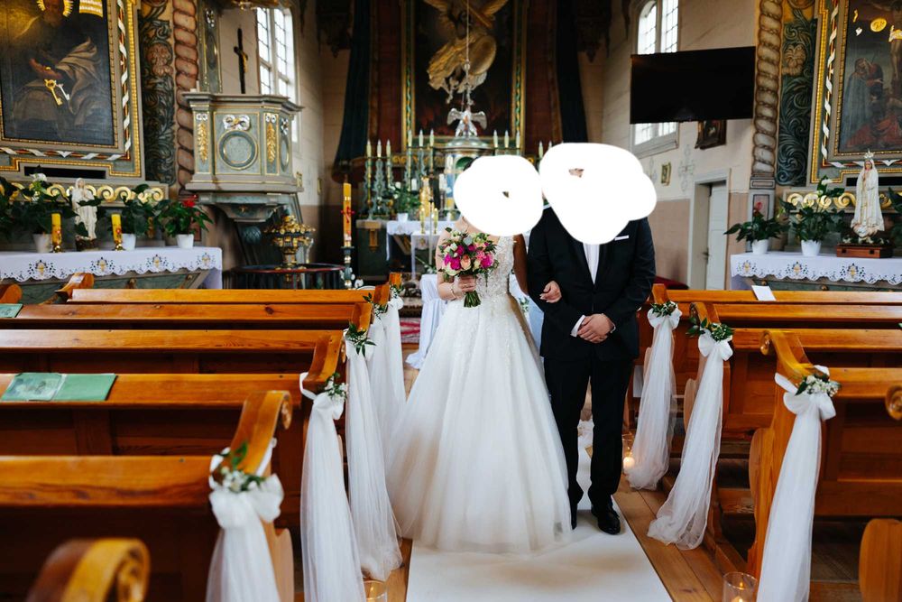 Suknia ślubna ecru