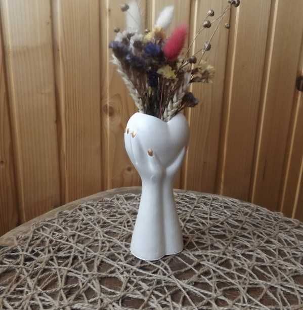 Гіпсова  Ваза для сухоцвітів ручної роботи