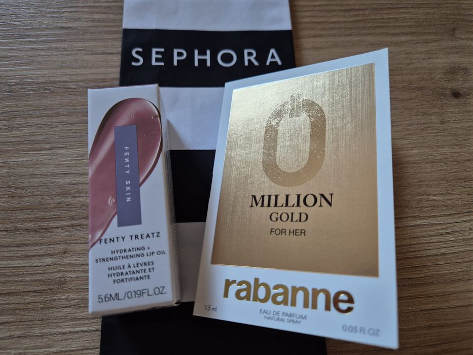 Nowe! FENTY SKIN Cherry Treat 5,6ml olejek do ust RABANNE Million Gold