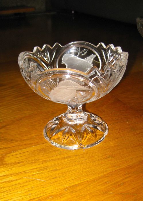 Taça grande + 6 Taças pequenas  em Cristal Lapidado d' Arques