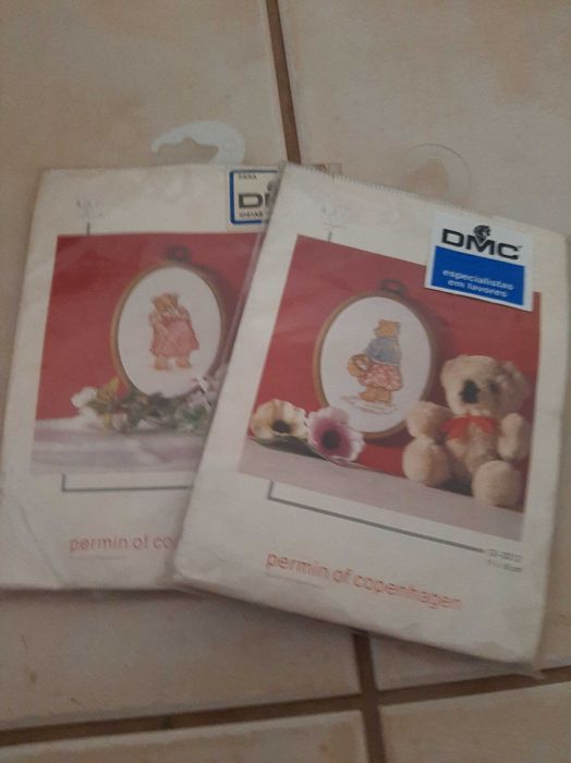 LOTE kits para ponto cruz (com tecido, linhas, esquema e moldura)64585475938945121