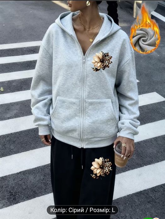 Утеплений спортивний костюм Zara, розмір L