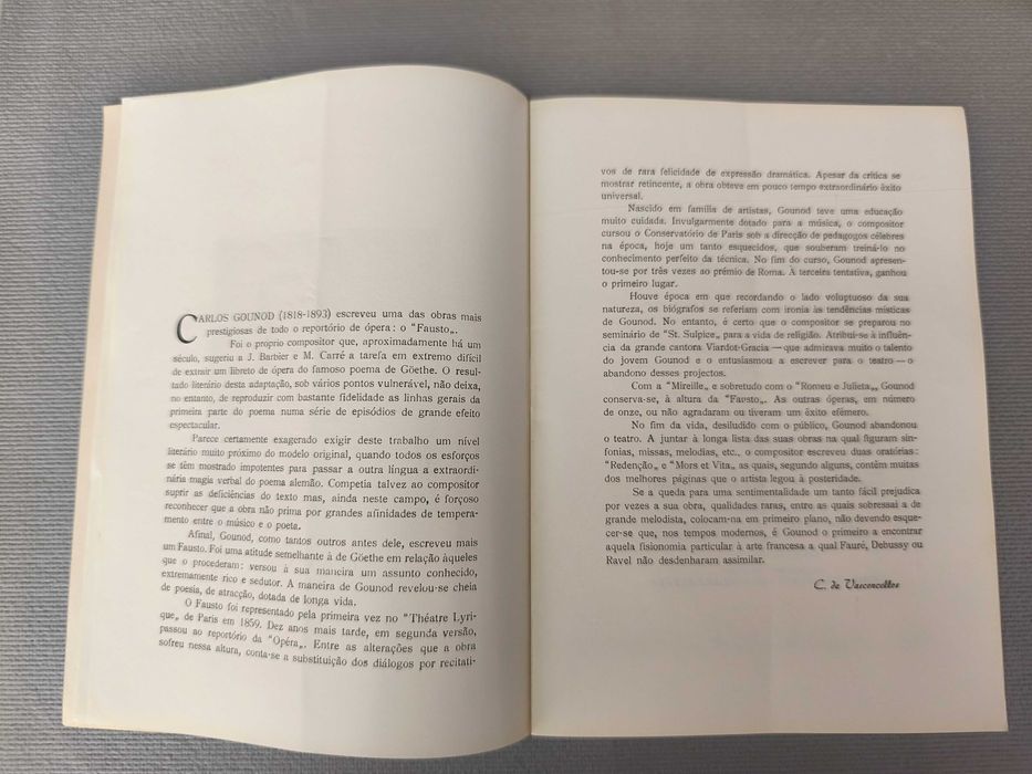 FAUSTO - C. Gounod 
Programa Ópera S. Carlos
