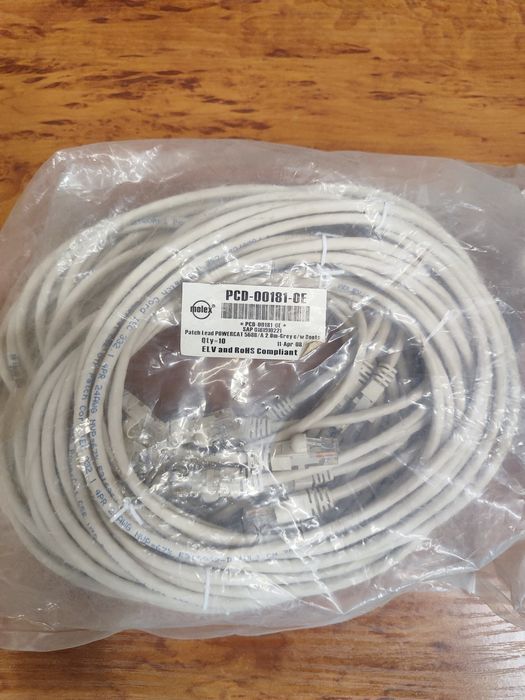 Патч-корд Molex 5Е RJ 45, 0.5м, 1м, 2м, 3м, 5м.
