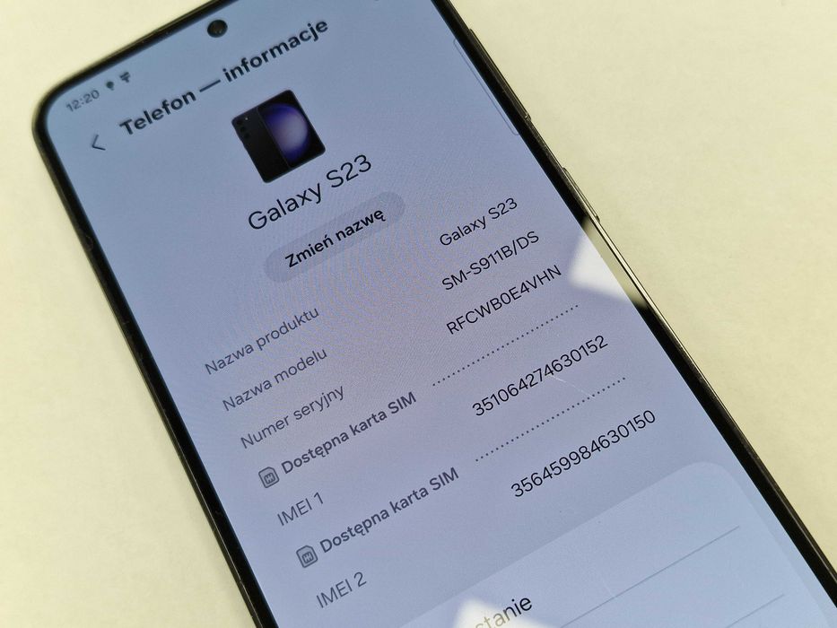 Samsung Galaxy S23 Dual SIM 8GB/ 128GB/ Phantom Black/ Grade B + ładowarka/ Gwarancja