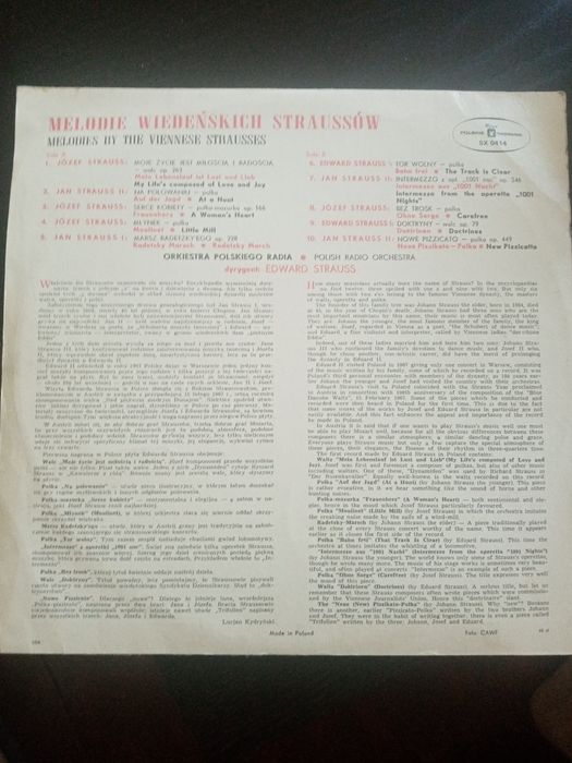 Melodie wiedeńskich Straussów-płyta winilowa
