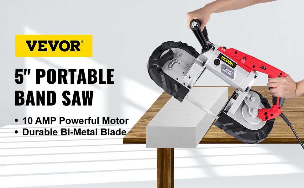 D85-serra de fita portátil de velocidade variável 1100w COM BASE