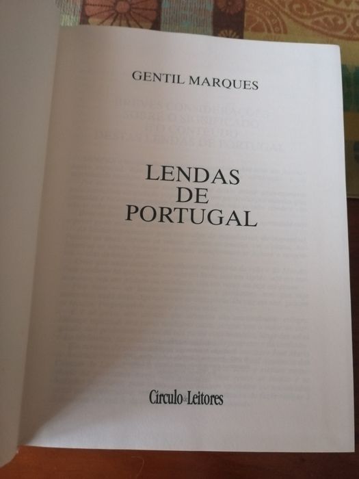 Livro de círculo de leitores lendas de Portugal