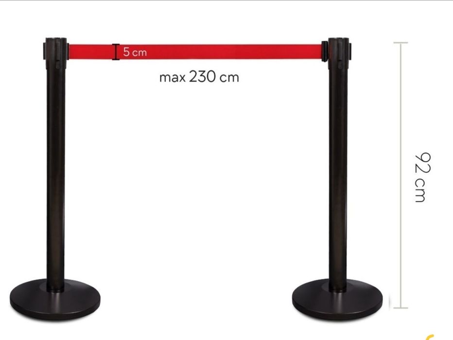 VEVOR Barierka/ szlaban/ z taśmą -bdb stan!  2,2m-- 3 sztuki
