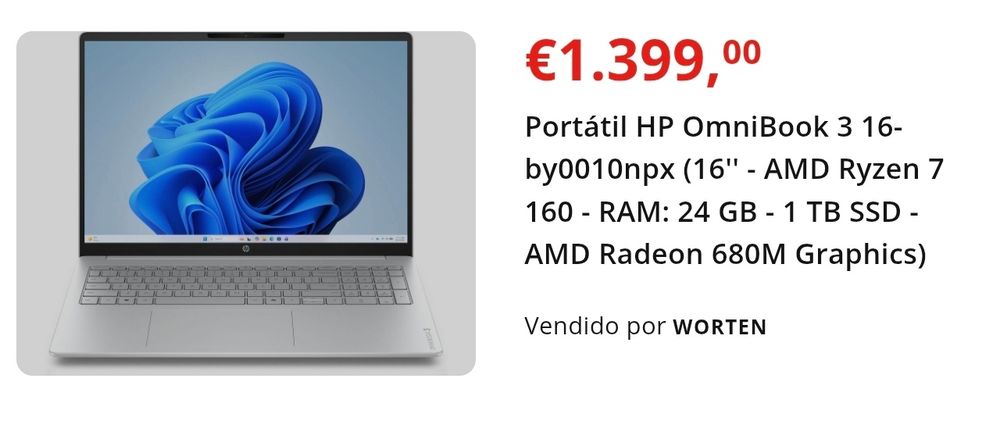Hp omnibook 3 amd ryzen 7