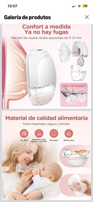 Bomba extratora de leite materno