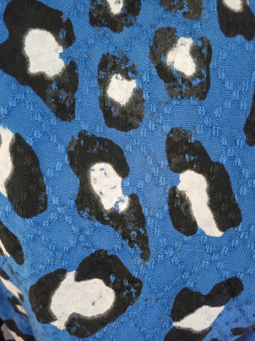 Bluzka kopertowa XL 42 KappAhl panterka wiązana szeroki rękaw krótki