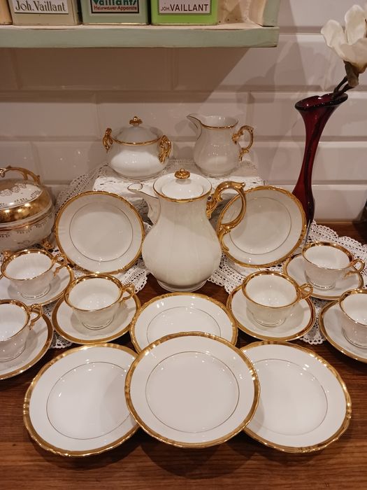 Carl Tielsch serwis kawowo-sniadaniowy szeroko zlocony