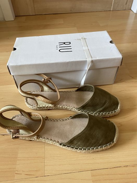 Sandały , espadryle , buty na plaskim nr 37 nowe, Riu Paris