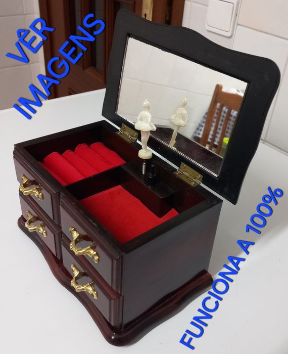 CAIXA GUARDA JÓIAS COM MÚSICA E BAILARINA. Casa,Prenda,Quarto,Sala.