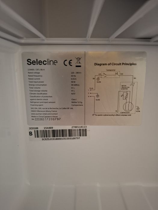 Frigorífico Selecline compacto – impecável e a funcionar na perfeição!