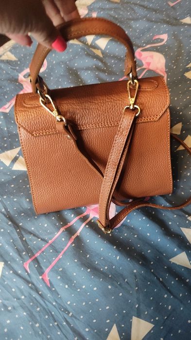 Torba skórzana camel massimo contti