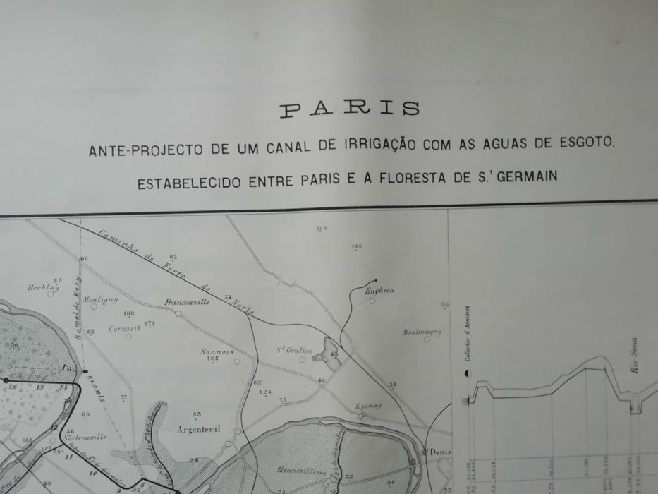 Plantas dos sistemas de canalização das cidades Europeias- data 1879