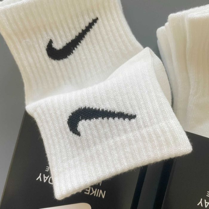Zestaw skarpetek unisex Nike – 6 par bawełnianych,białych,komfortowych