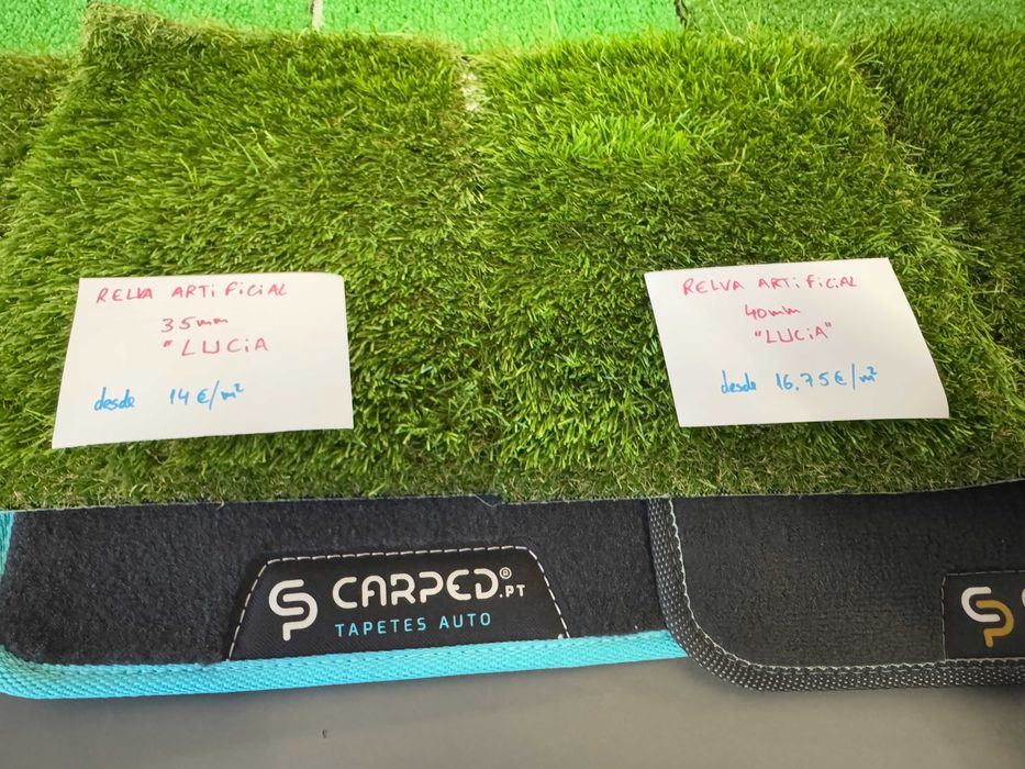 Relva grass artificial sintética várias medidas e padrões - CarPed.pt