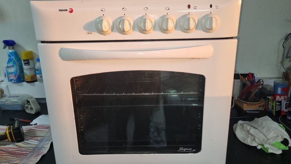 Forno + placa a gás butano de  encastrar