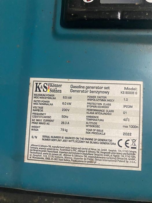 Генератор Könner & Söhnen ks9000E G
