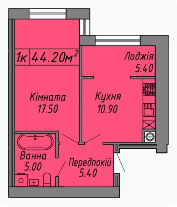 1К квартира в центрі міста ЖК « Скандинавія»