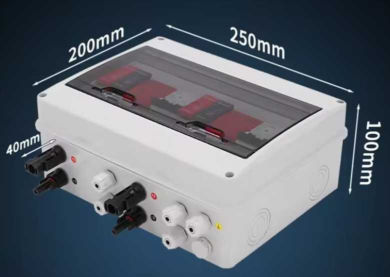 Quadro DC Solar fotovoltaico com proteção contra raios e Fusíveis 600V