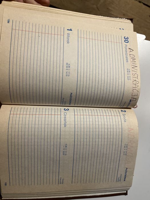 Terminarz Wojskowy tewo 1991