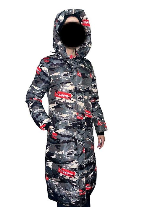 Зимова подовжена куртка-пальто 46 M-L