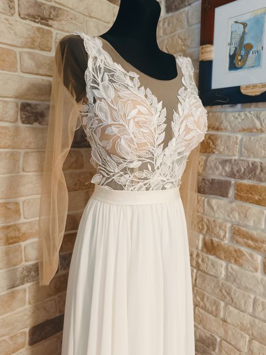 Sukienka ślubna S/M ecru