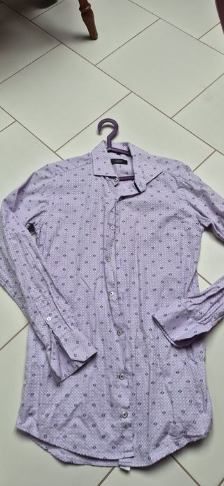 Koszula męska młodzieżowa 38 slim fit bawełna 176-182