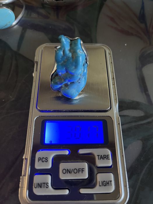 Srebrny pierscionek z duzym turkusem