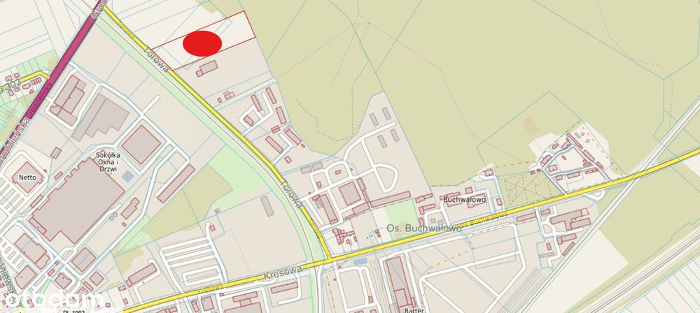 Działka w mieście budowlana, inwestycyjna. - Widok 2