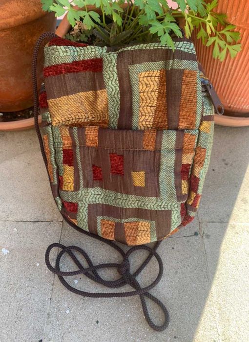 Bolsa de ombro Erda Tapeçaria motivos geométricos