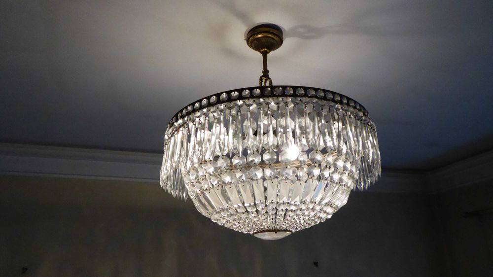 Candeeiro lustre redondo de tecto