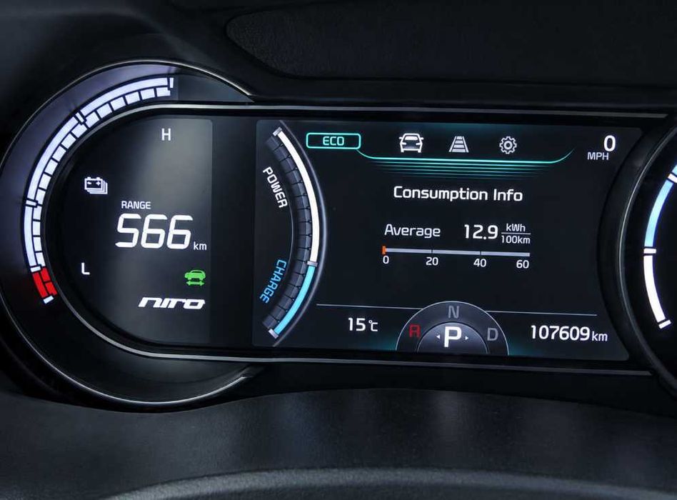 Kia Niro EV 2019, 64 кВт·год: батарея 100%, до 450 км, один власник в Україні