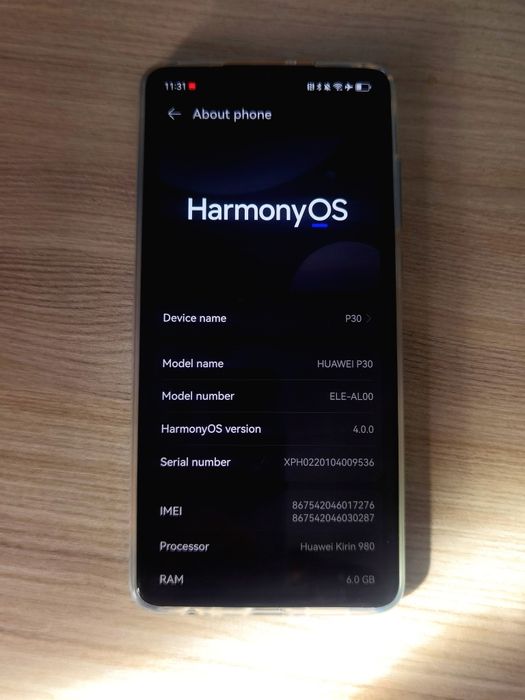 Huawei P30 harmonyOS