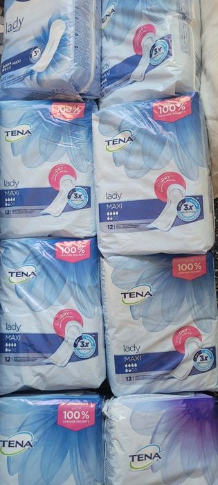 Wkłady anatomiczne TENA Lady MAXI (12 szt.) – Pakiet 8 opakowań (96 szt.)