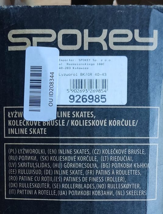 Łyżworolki Spokey Makan BK/GR czarno-zielone 40-43