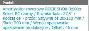 ROCK SHOX BoXXer Select RC 27,5” | NOWY | Skok 200 mm | Okazja
