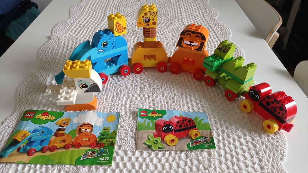 LEGO Duplo Pociąg ze zwierzątkami 10863 wagonik biedronka 10859
