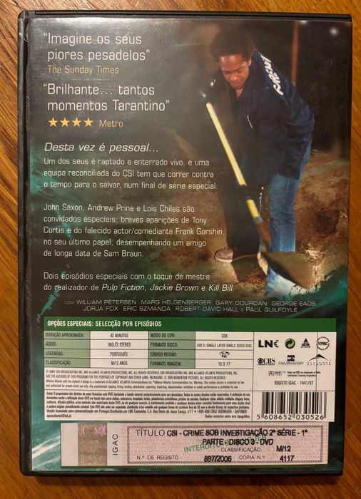 DVD CSI: Perigo a sete palmos