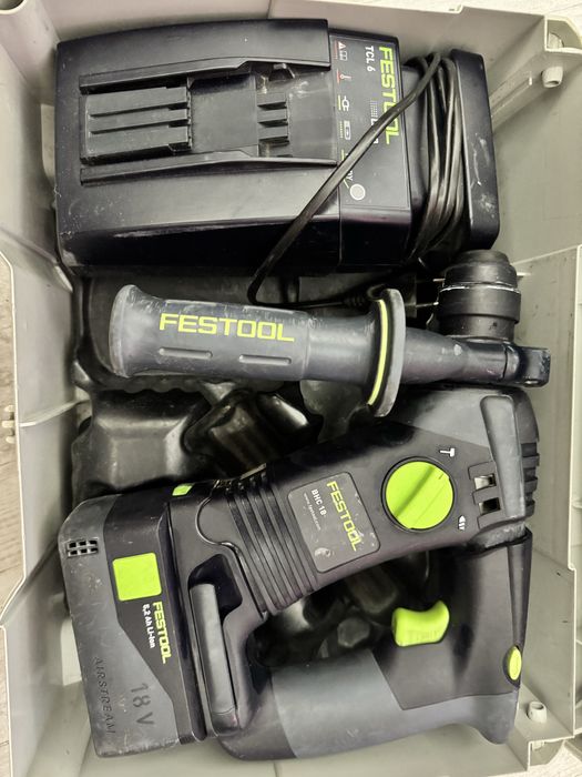 Młotowiertarka Festool BHC 18 z alu 5,2 Ah i ładowarką TCL 6