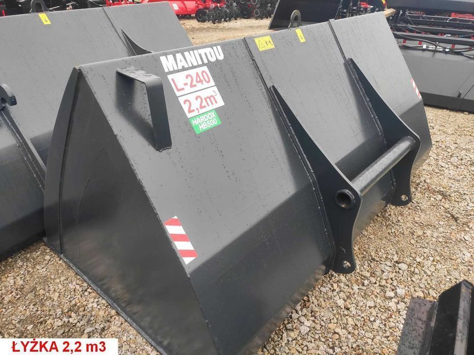 Łyżka Łycha 2,0m 2,2m 2,4m do ładowarki Manitou JCB 1,2m3 1,6m3 2,2m3
